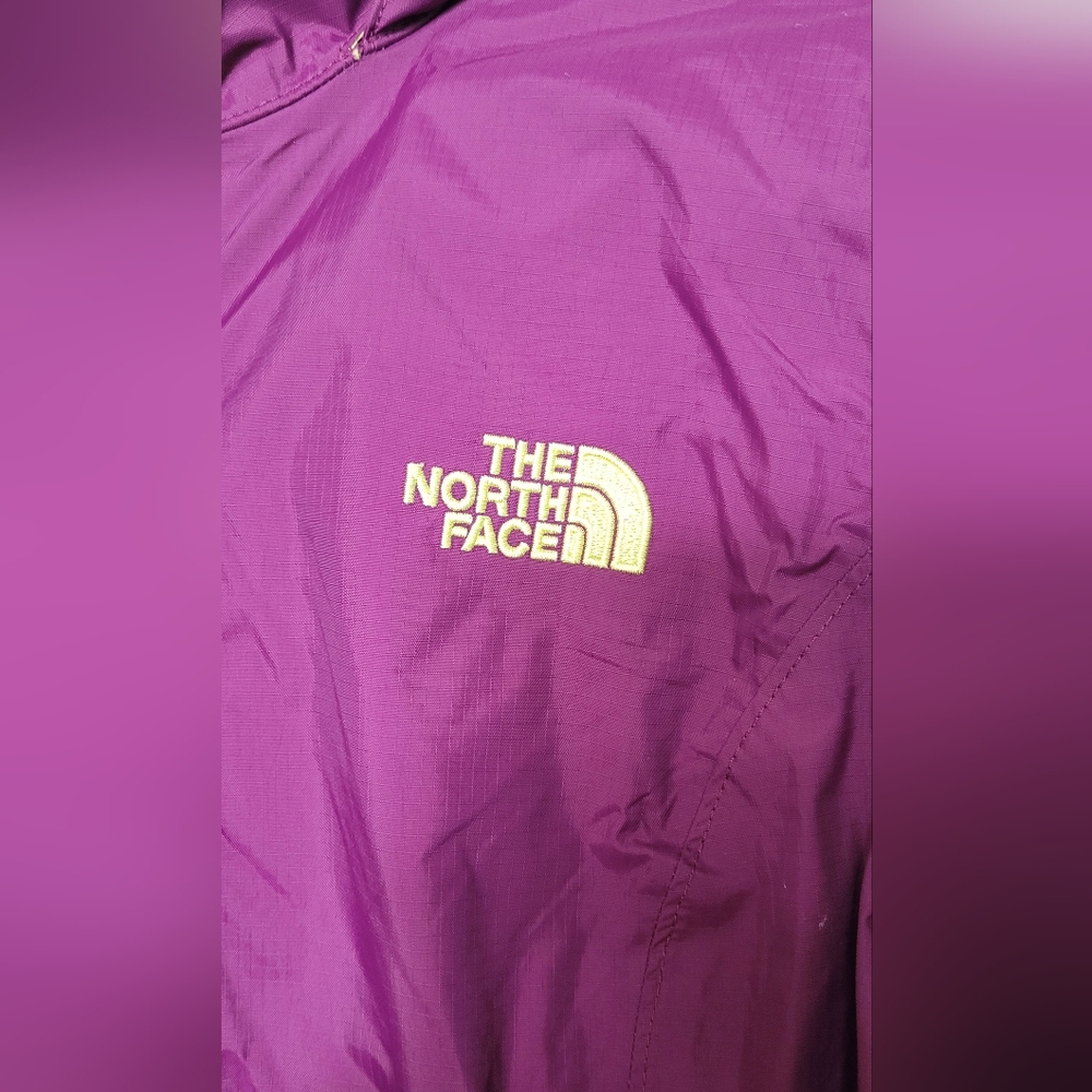 The North Face Women's Plum and Yellow Windbreaker Jacket XS - Picture 3 of 8